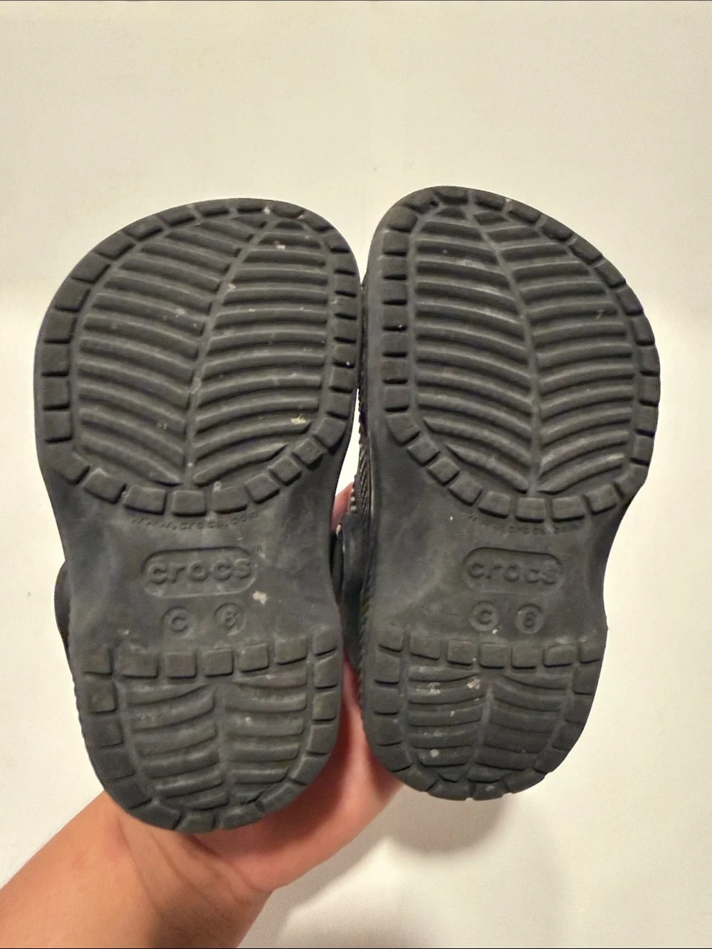 CROCS Kids Black Classic Clog with Heel Strap